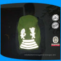 high visibility waterproof reflective backpack cover with reflective logo